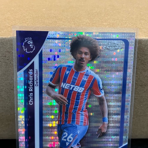 Chris Richards 2025-26 Topps Chrome Premier League Pulsar Refractor Base #76 like new