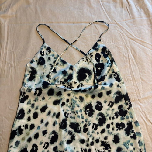 Na-Kd satin lingerie top new, size M, white and green