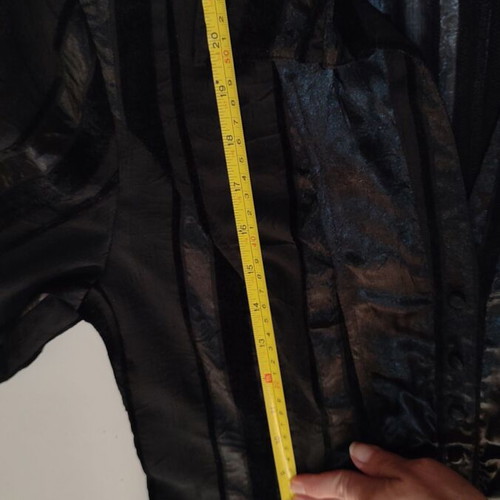 Glam-rock goth shirt tie-back, like new, size S/M