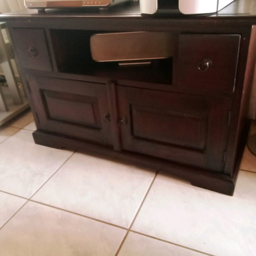 Solid wood drawer chest like new, antique with two small and one large drawer