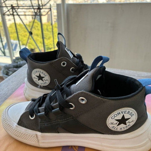 Converse All Star kids sneakers size 34, grey white blue