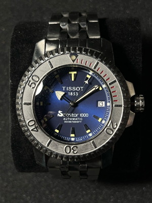 Tissot Seastar 1000 Automatic used men's watch blue dial