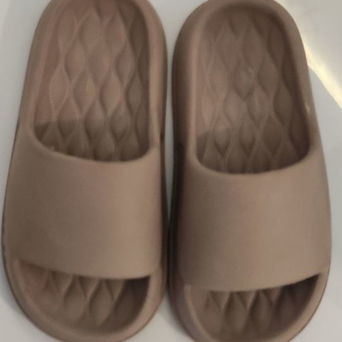 Slippers used in brown gray color, size 37