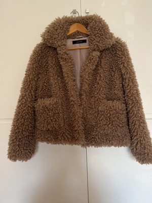 Zara γουνάκι σαν καινούργιο, μέγεθος Large, μπεζ και καφέ
