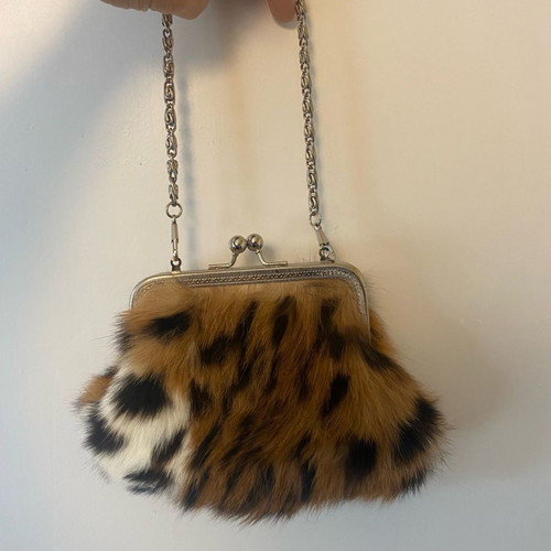 Bag with real fur like new