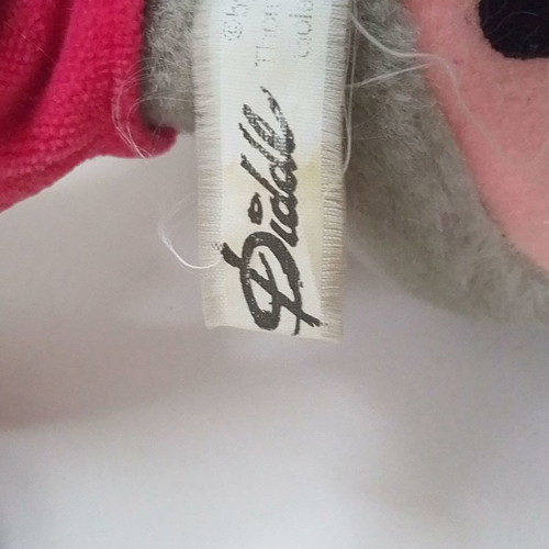 Diddl Mouse grey plush toy used