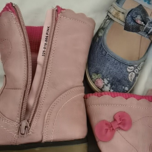 Tzani children's canvas ballerinas with floral design, size 25, used