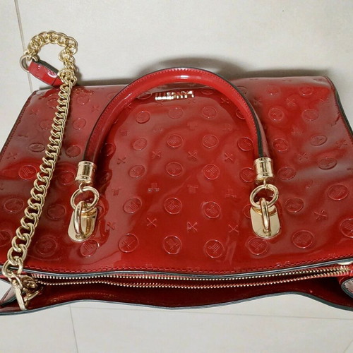 Lancetti shoulder bag burgundy like new