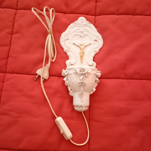 Porcelain wall light with icon like new