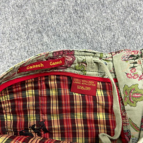 Ganesh Men's Cargo Shorts W33 Linen Floral Y2K Boho Vintage used