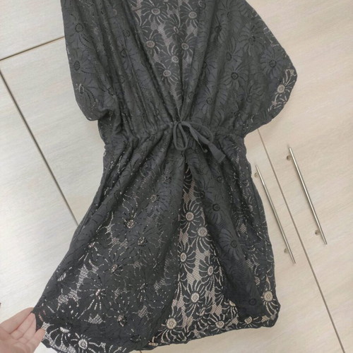 Brand new - Beach kimono cover up embroidery see through summer