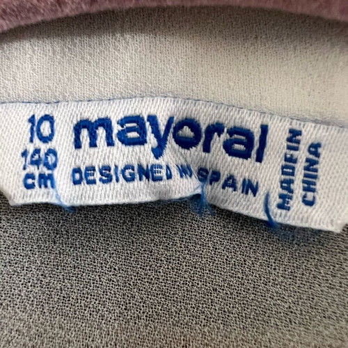 Mayoral girls' blouse like new for ages 9-10 white and beige