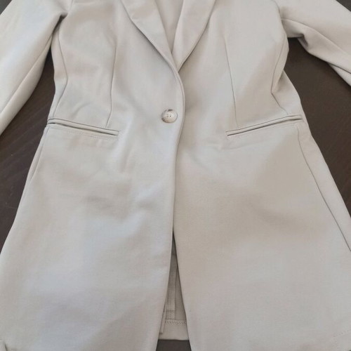 Zara suit jacket and pants set, beige, 5% elastic, like new