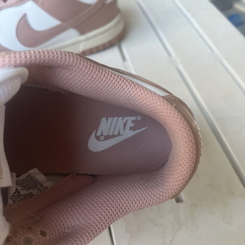 Nike Dunk Low White and Dusty Pink sneakers like new, size 35.5