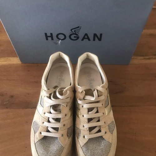 Hogan women's sneakers with 5 cm flatform used, size 38.5