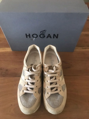 Hogan women's sneakers with 5 cm flatform used, size 38.5