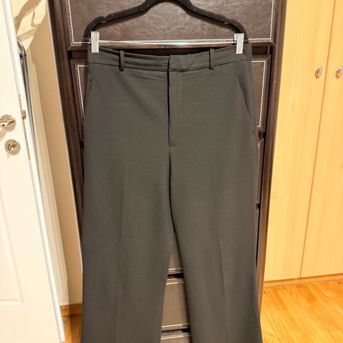Zara fabric black pants straight fit new