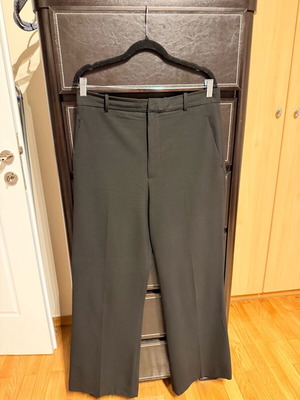 Zara fabric black pants straight fit new