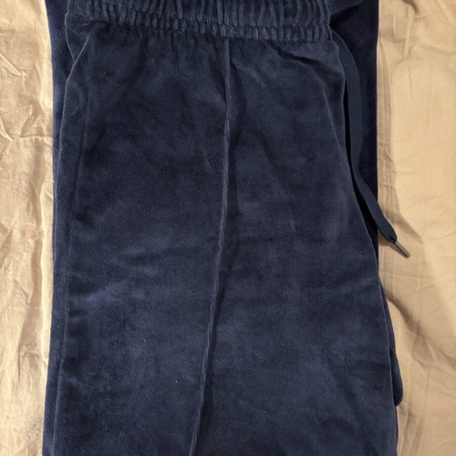 H&M velvet sweatpants used, blue