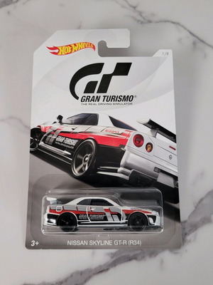 Hot Wheels Nissan Skyline GT-R R34 White Gran Turismo new
