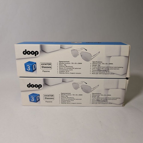 3D doop Aviator Passive glasses like new, 2 pcs, compatible with LG