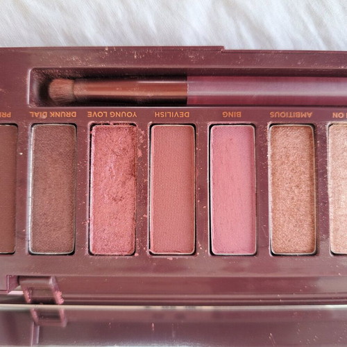 Urban Decay Naked Cherry eyeshadow palette used