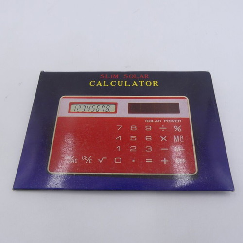 Vintage Slim Solar Calculator used, retro design