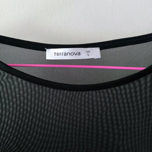 Black women's blouse with transparency new, size L