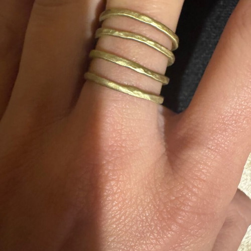Ring new gold color with 2 wearing styles