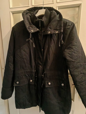 Μπουφάν γυναικείο μεταχειρισμένο, μαύρο, μέγεθος L