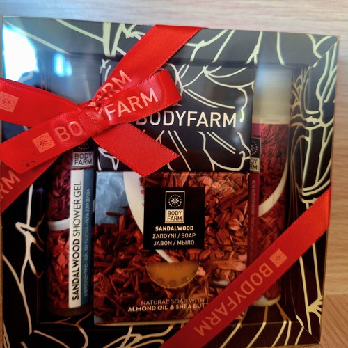 Bodyfarm gift set with soap, shower gel and body milk new