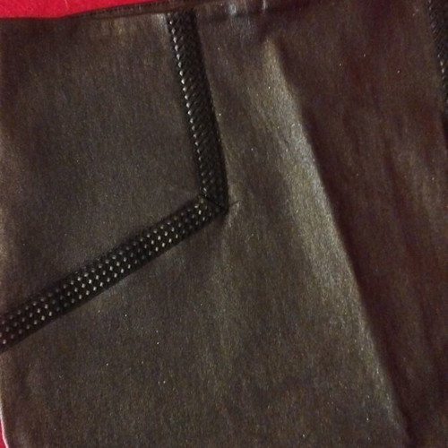 Lynne skirt size 42 like new, black leather look