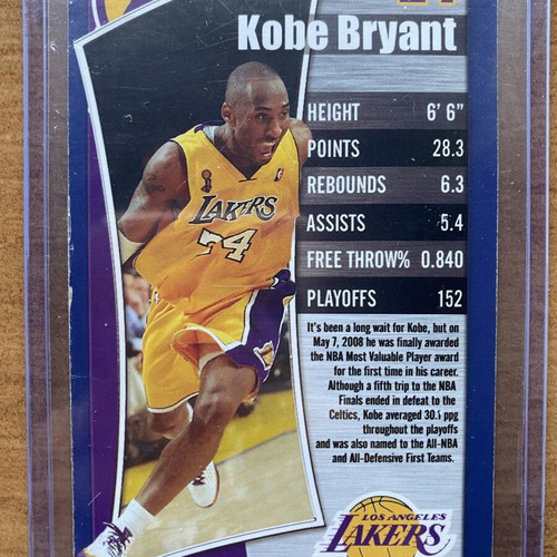 2007-08 Top Trumps NBA Limited Editions Kobe Bryant and LeBron James cards used