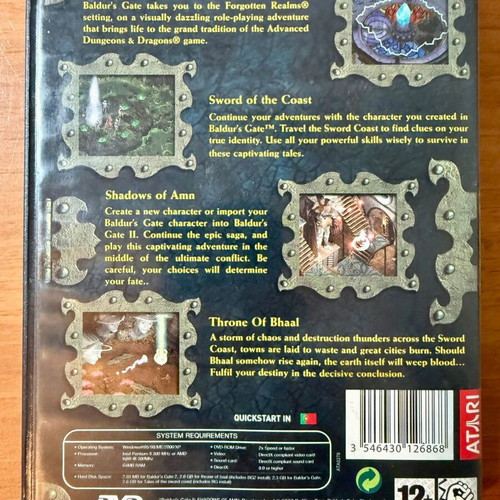 Baldur's Gate 4 in 1 Boxset for PC like new