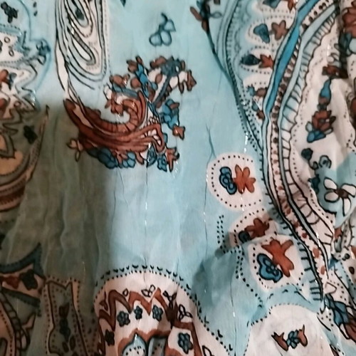 Tunic shirt turquoise with paisley pattern like new, size S