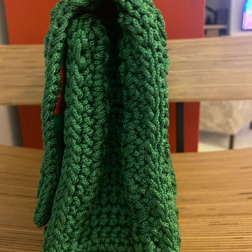 Handmade knitted bag new, green handbag