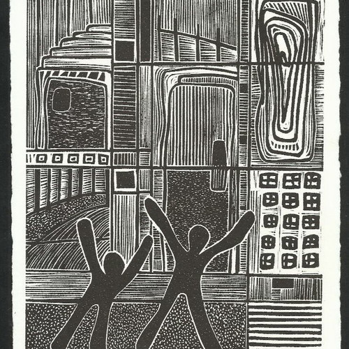 Woodcut used (Untitled) Georgia Grigoriadou 2012