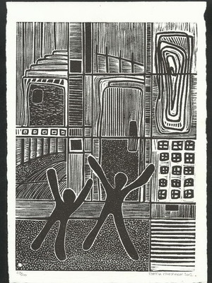 Woodcut used (Untitled) Georgia Grigoriadou 2012