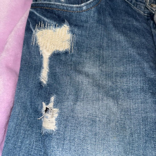 Tally Weill boyfriend jeans like new with rips, blue, size XL