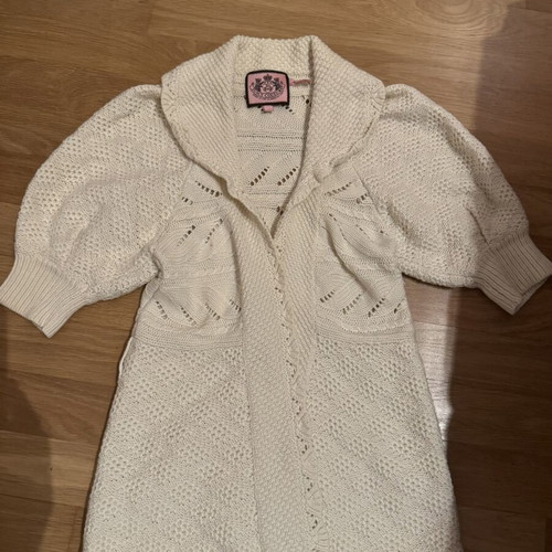 Juicy Couture vintage knitted cardigan size S, like new, cream