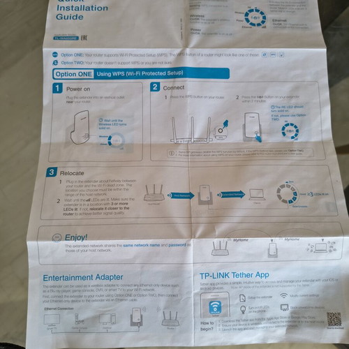 TP-Link TL-WA850RE Wi-Fi Range Extender N300, like new