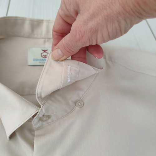 Vintage Giovanni Lucci men's shirt 6XL like new, beige
