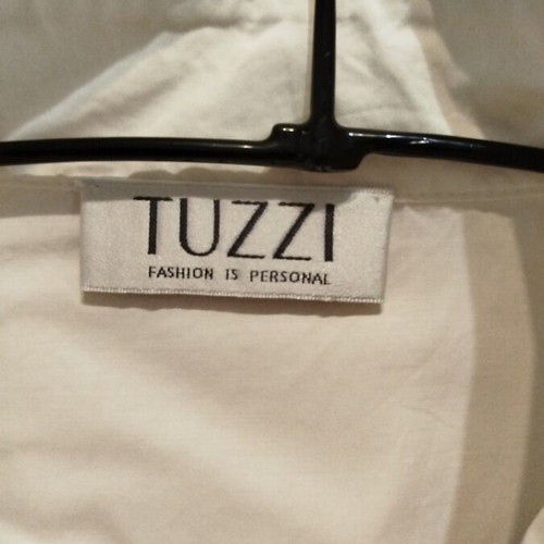 Tuzzi women's white shirt with grey lace small-medium, like new