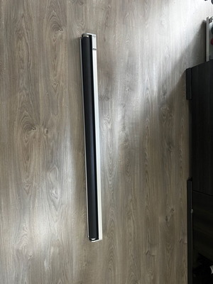 Roller blind used, dark gray shade