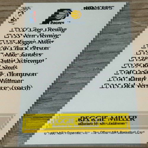 Κάρτα Reggie Miller Indiana Pacers NBA Hoops 1990