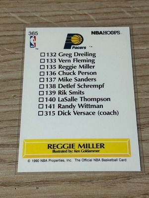 Κάρτα Reggie Miller Indiana Pacers NBA Hoops 1990