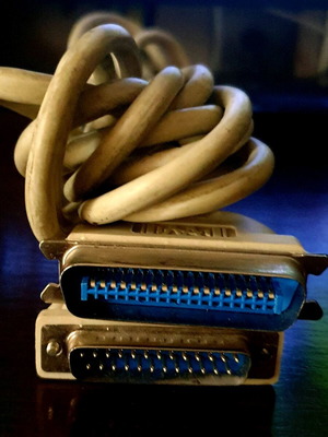 Parallel connection cable D-SUB 25-Pin male - Centronics 36-Pin male used