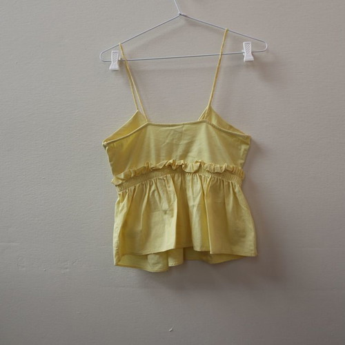 Zara yellow cropped top used, size S
