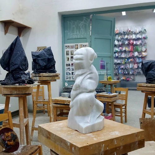 Modern bust marble new, Sebastjano Dobrozi