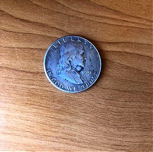 Ασημένιο νόμισμα 1/2 του δολαρίου του 1951